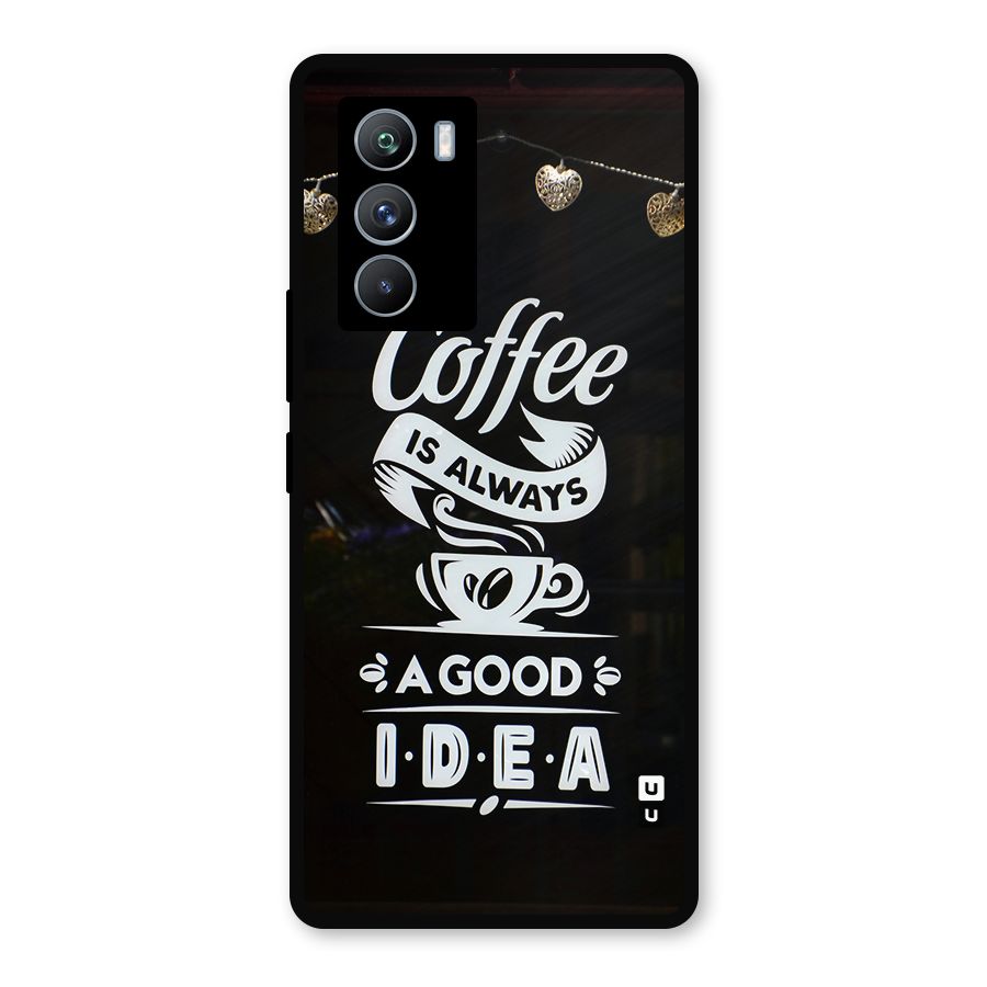 Coffee Idea Metal Back Case for iQOO 9 SE