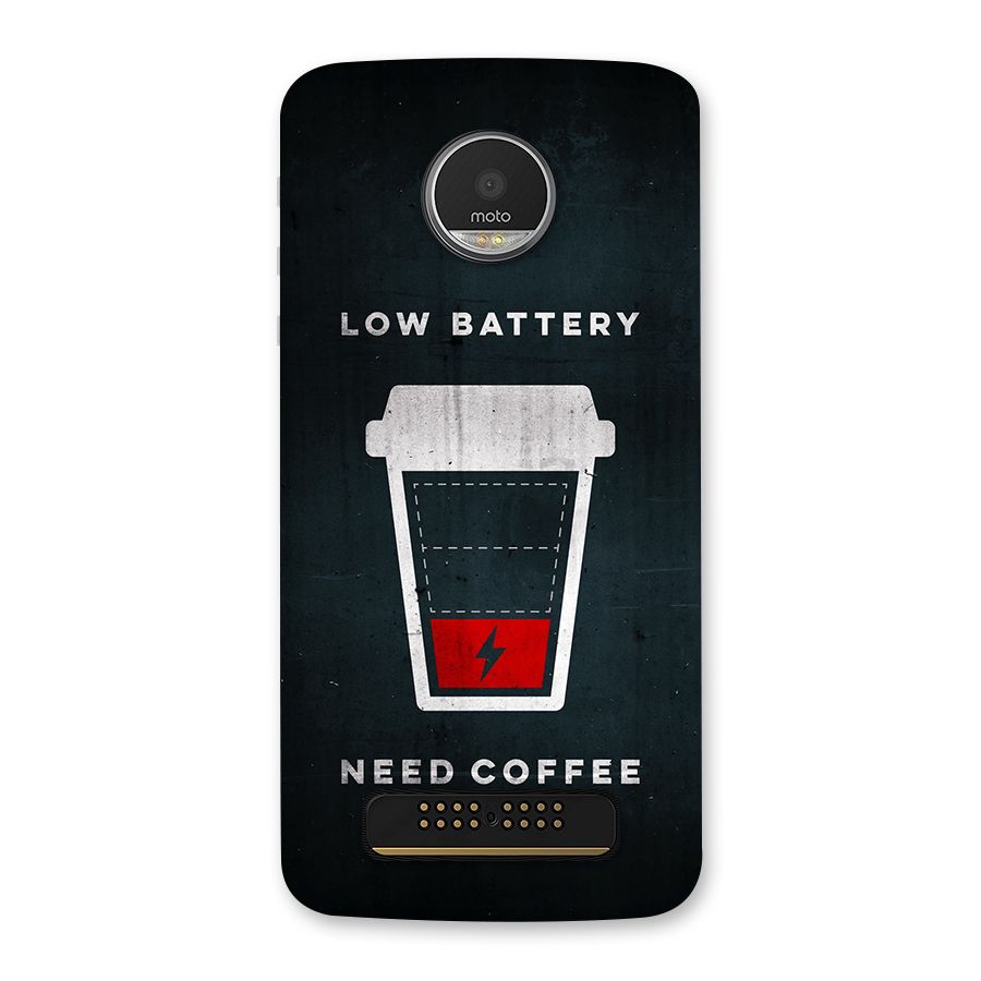 Coffee Need Back Case for Moto Z Play