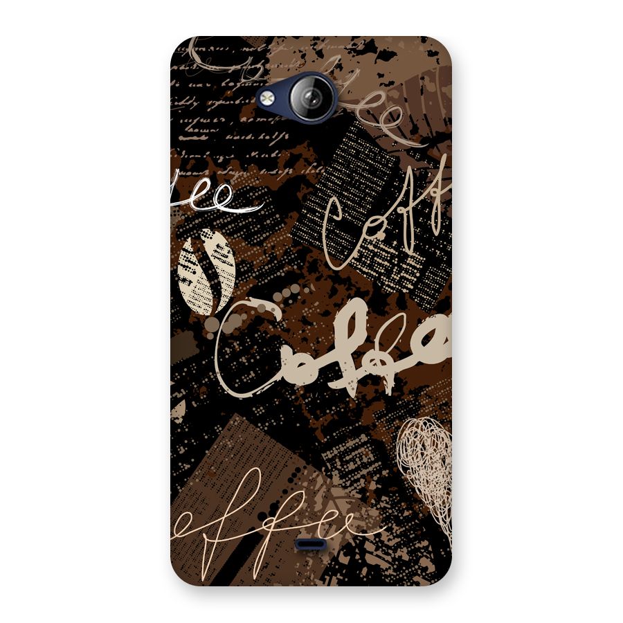 Coffee Scribbles Back Case for Canvas Play Q355