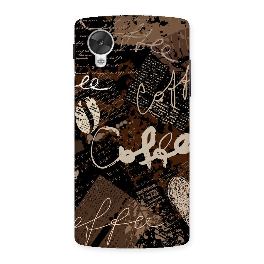 Coffee Scribbles Back Case for Google Nexsus 5