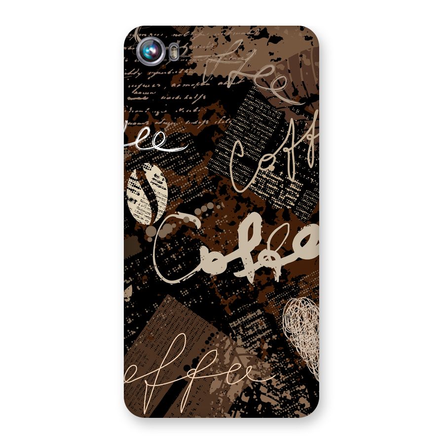 Coffee Scribbles Back Case for Micromax Canvas Fire 4 A107