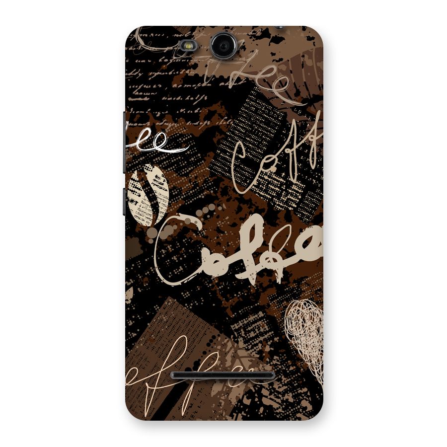 Coffee Scribbles Back Case for Micromax Canvas Juice 3 Q392
