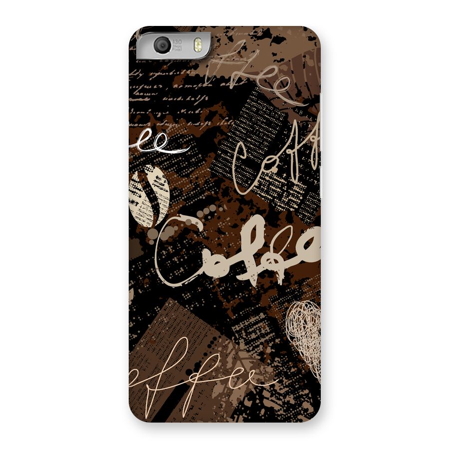 Coffee Scribbles Back Case for Micromax Canvas Knight 2