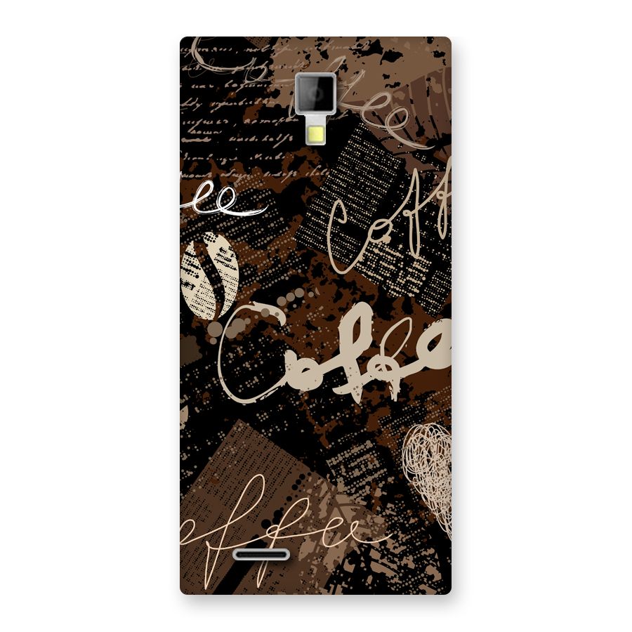 Coffee Scribbles Back Case for Micromax Canvas Xpress A99