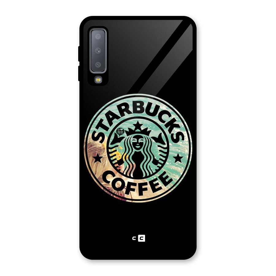 Coffee StarBucks Glass Back Case for Galaxy A7 (2018)