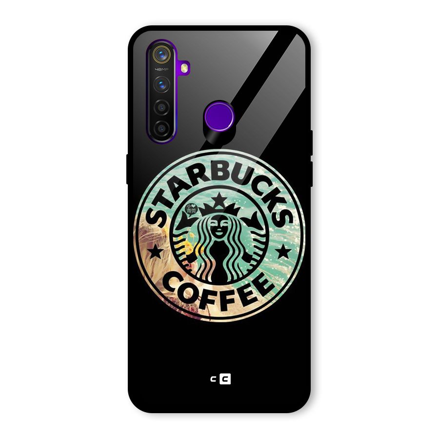 Coffee StarBucks Glass Back Case for Realme 5 Pro