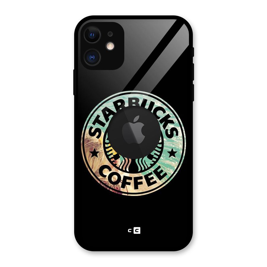 Coffee StarBucks Glass Back Case for iPhone 11 Logo Cut