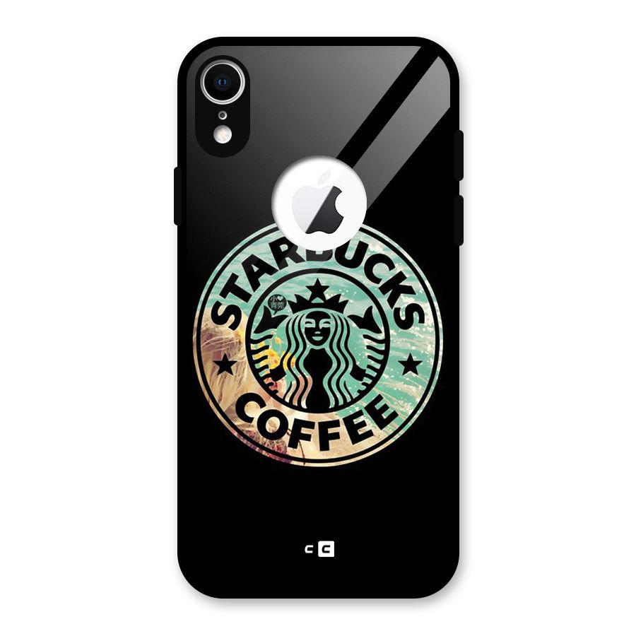 Coffee StarBucks Glass Back Case for iPhone XR Logo Cut
