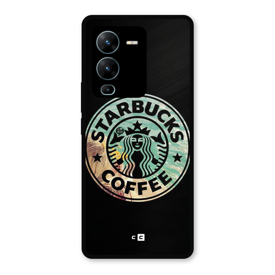 Coffee StarBucks Metal Back Case for Vivo V25 Pro