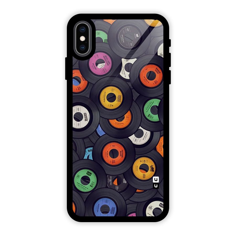 Colorful Disks Glass Back Case for iPhone XS Max