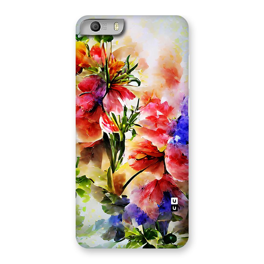 Colorful Flowers Fine Art Back Case for Micromax Canvas Knight 2