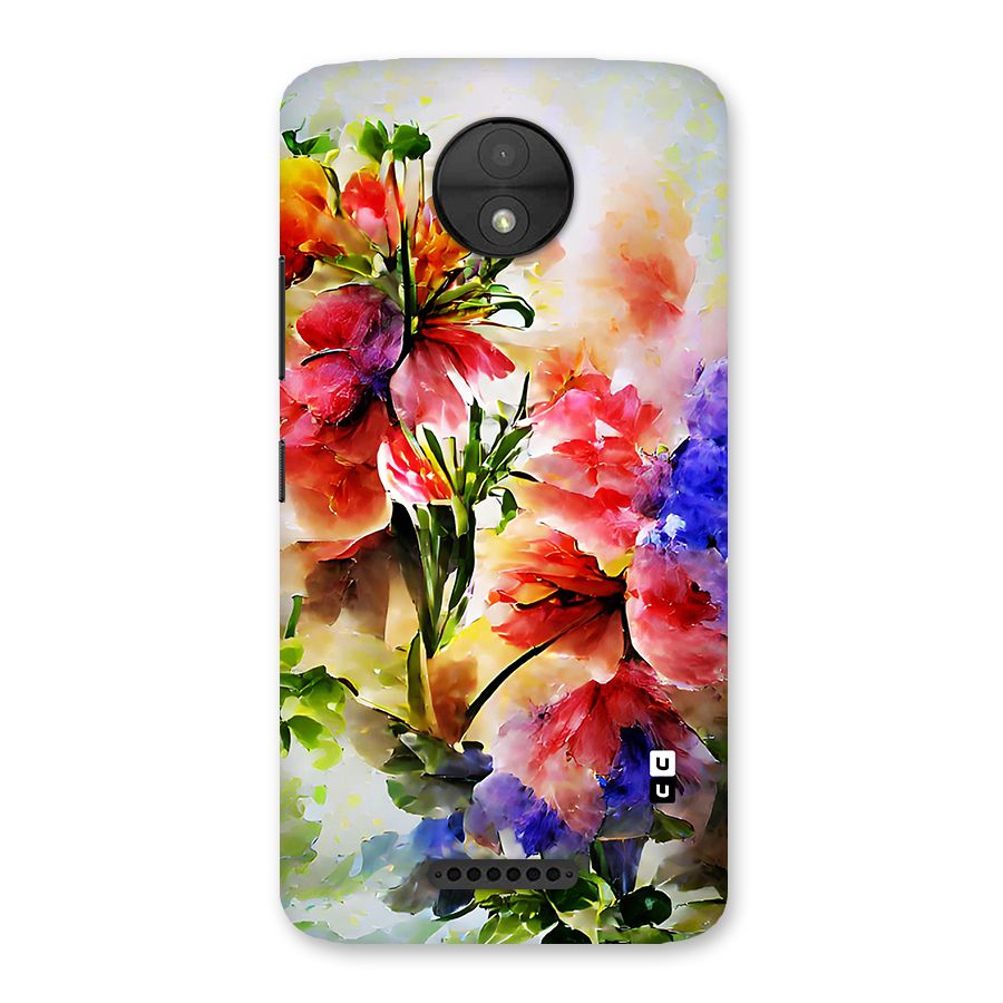 Colorful Flowers Fine Art Back Case for Moto C
