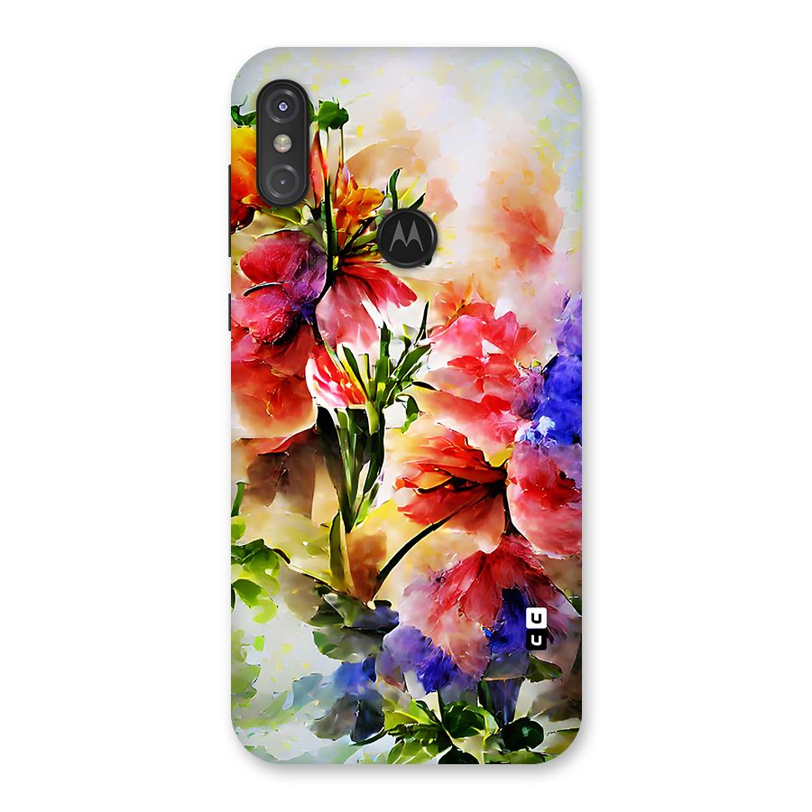 Colorful Flowers Fine Art Back Case for Motorola One Power