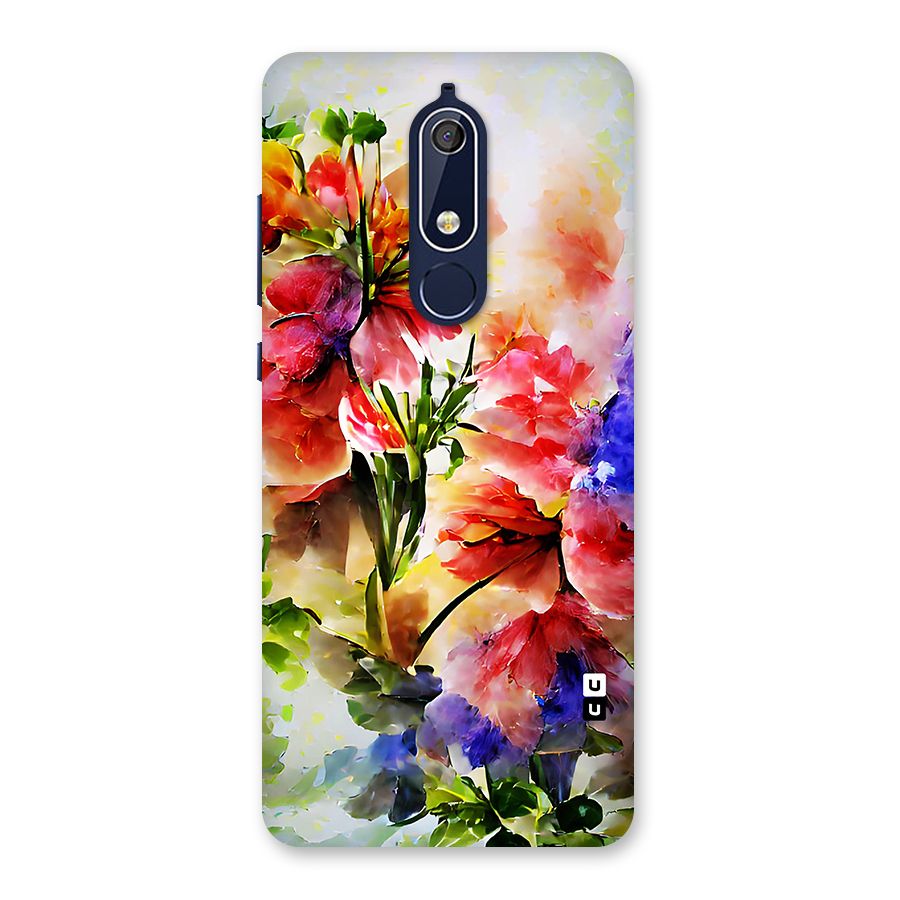 Colorful Flowers Fine Art Back Case for Nokia 5.1