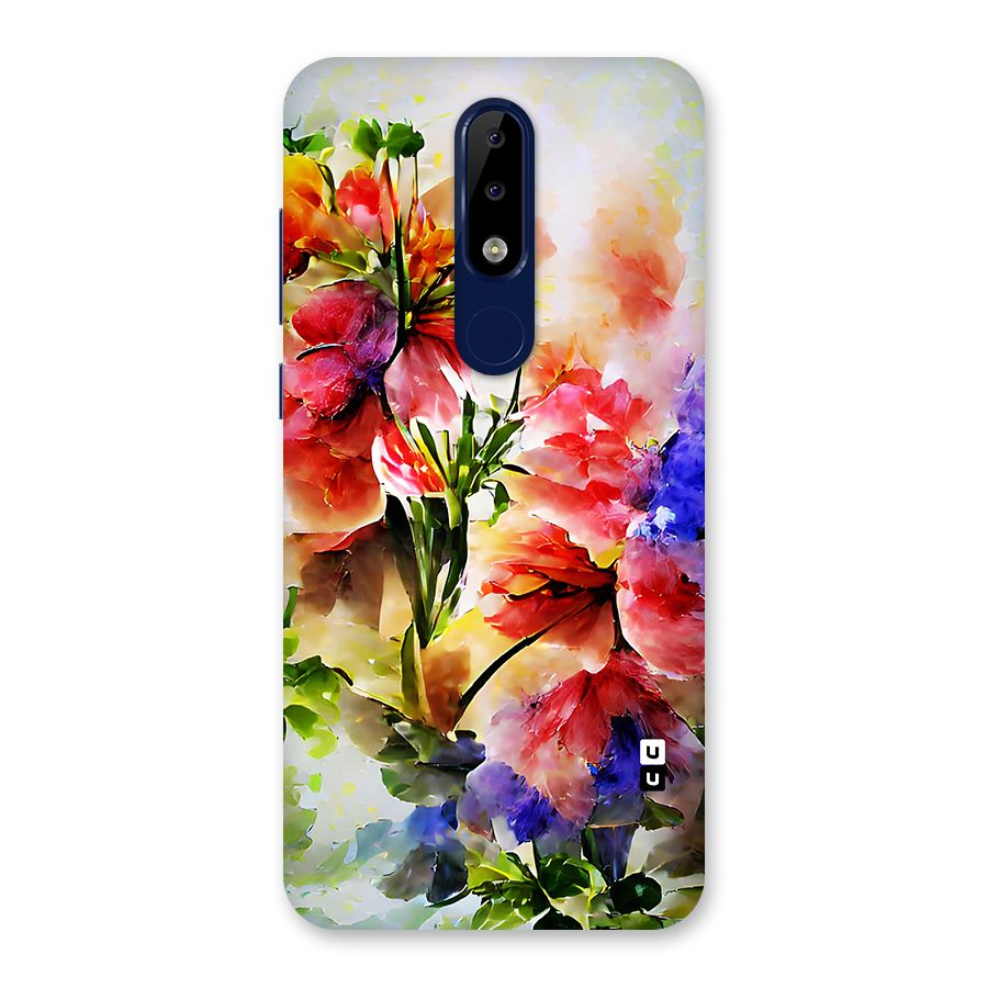 Colorful Flowers Fine Art Back Case for Nokia 5.1 Plus