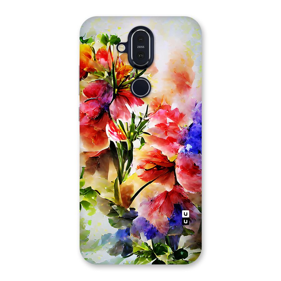 Colorful Flowers Fine Art Back Case for Nokia 8.1
