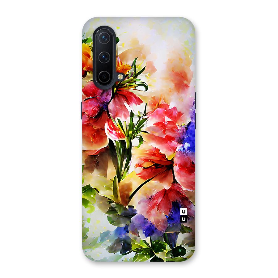 Colorful Flowers Fine Art Glass Back Case for OnePlus Nord CE 5G