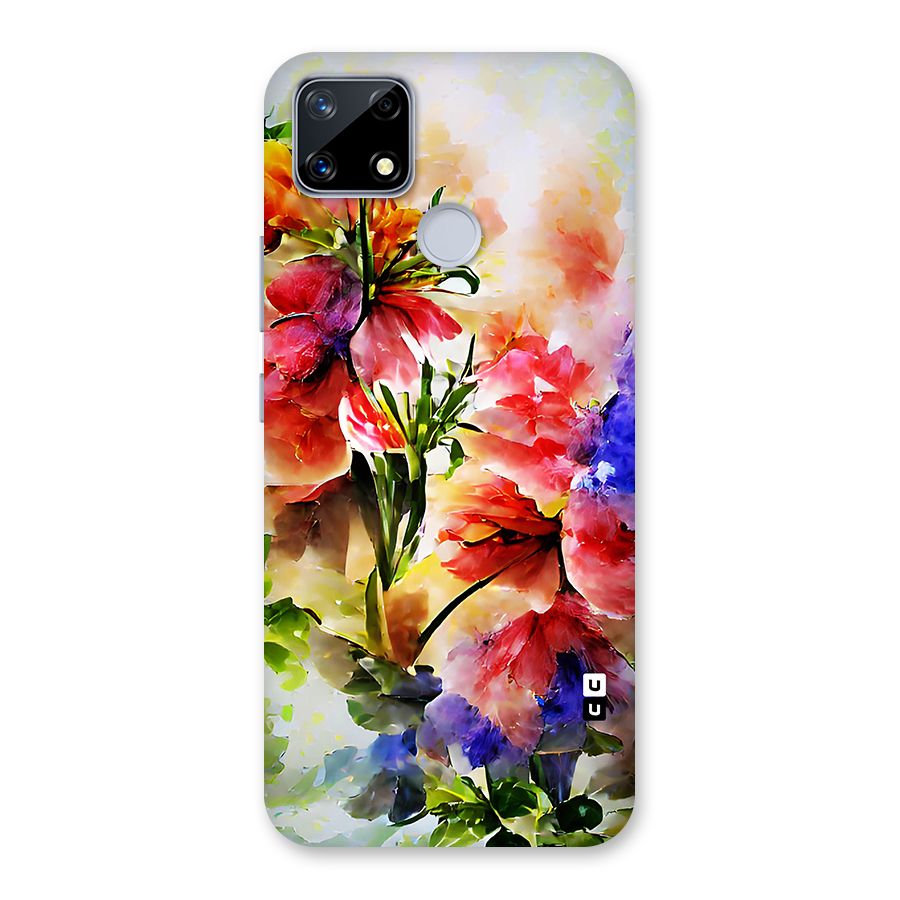 Colorful Flowers Fine Art Glass Back Case for Realme Narzo 20