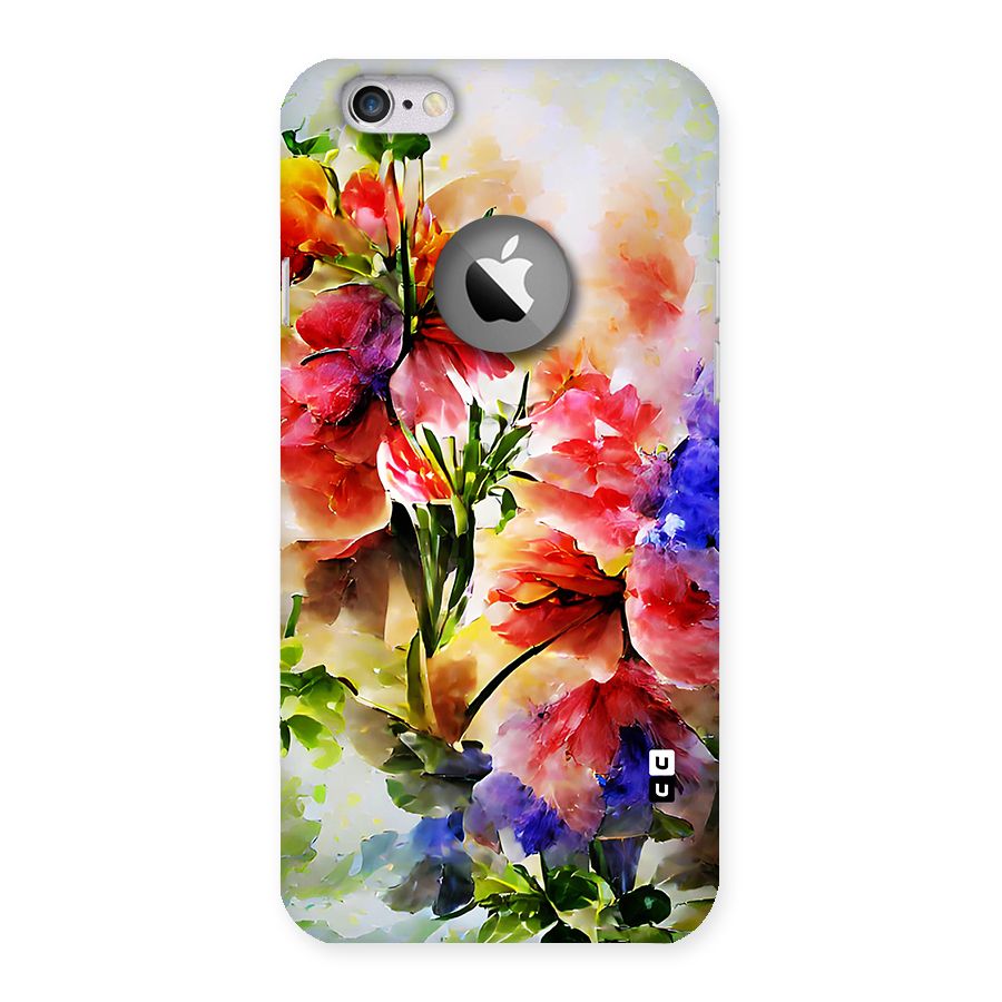 Colorful Flowers Fine Art Back Case for iPhone 6 Logo Cut