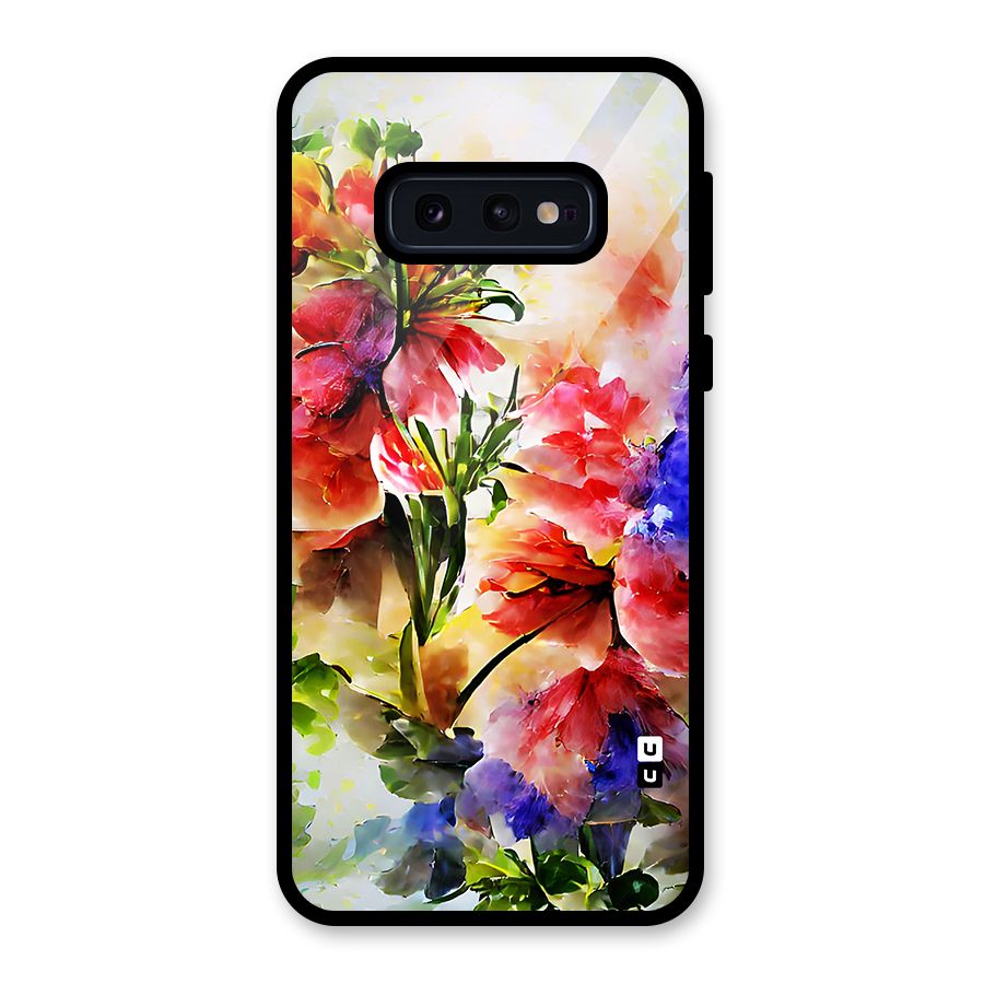 Colorful Flowers Fine Art Glass Back Case for Galaxy S10e