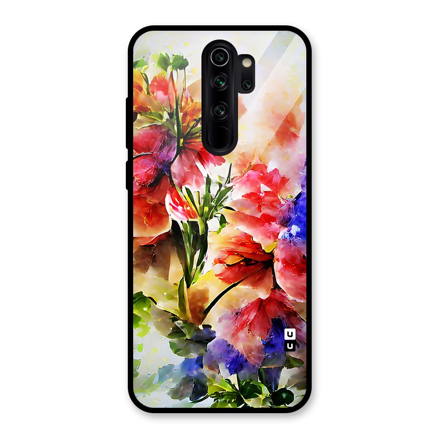Colorful Flowers Fine Art Glass Back Case for Redmi Note 8 Pro
