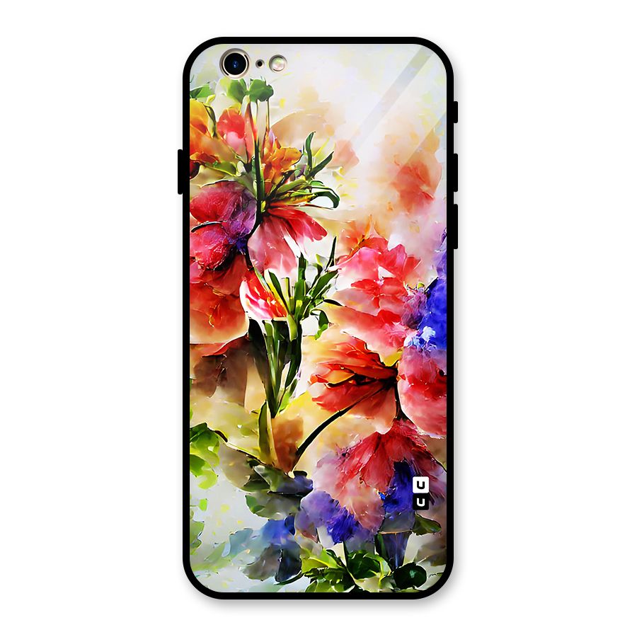 Colorful Flowers Fine Art Glass Back Case for iPhone 6 6S