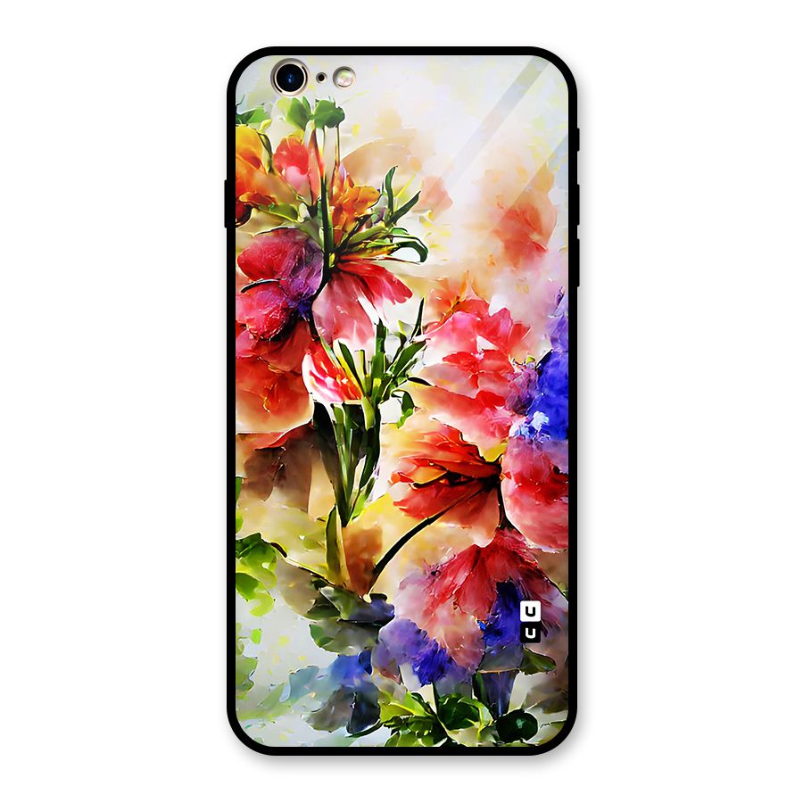 Colorful Flowers Fine Art Glass Back Case for iPhone 6 Plus 6S Plus