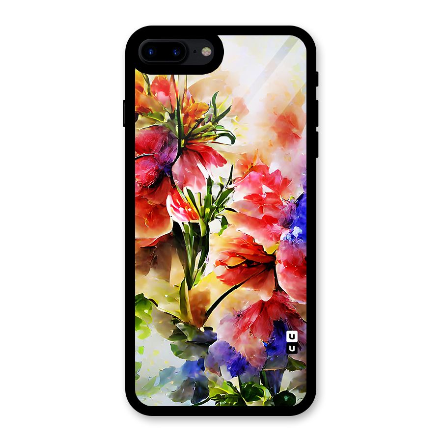 Colorful Flowers Fine Art Glass Back Case for iPhone 8 Plus