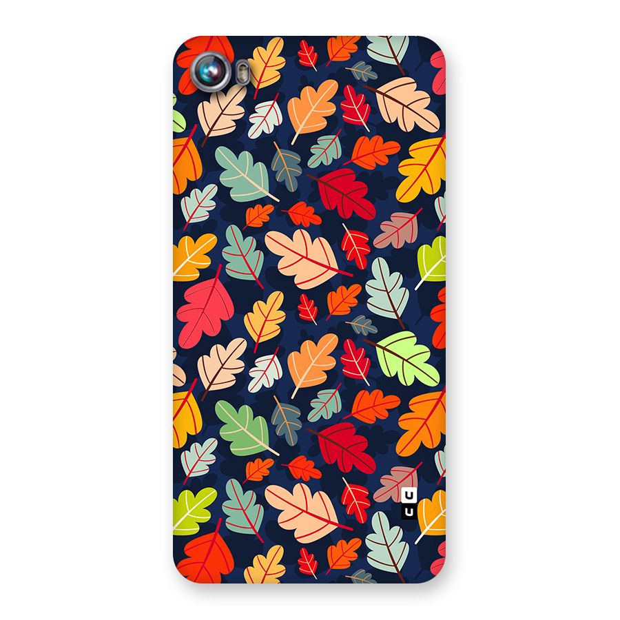 Colorful Leaves Beautiful Pattern Back Case for Canvas Fire 4 (A107)