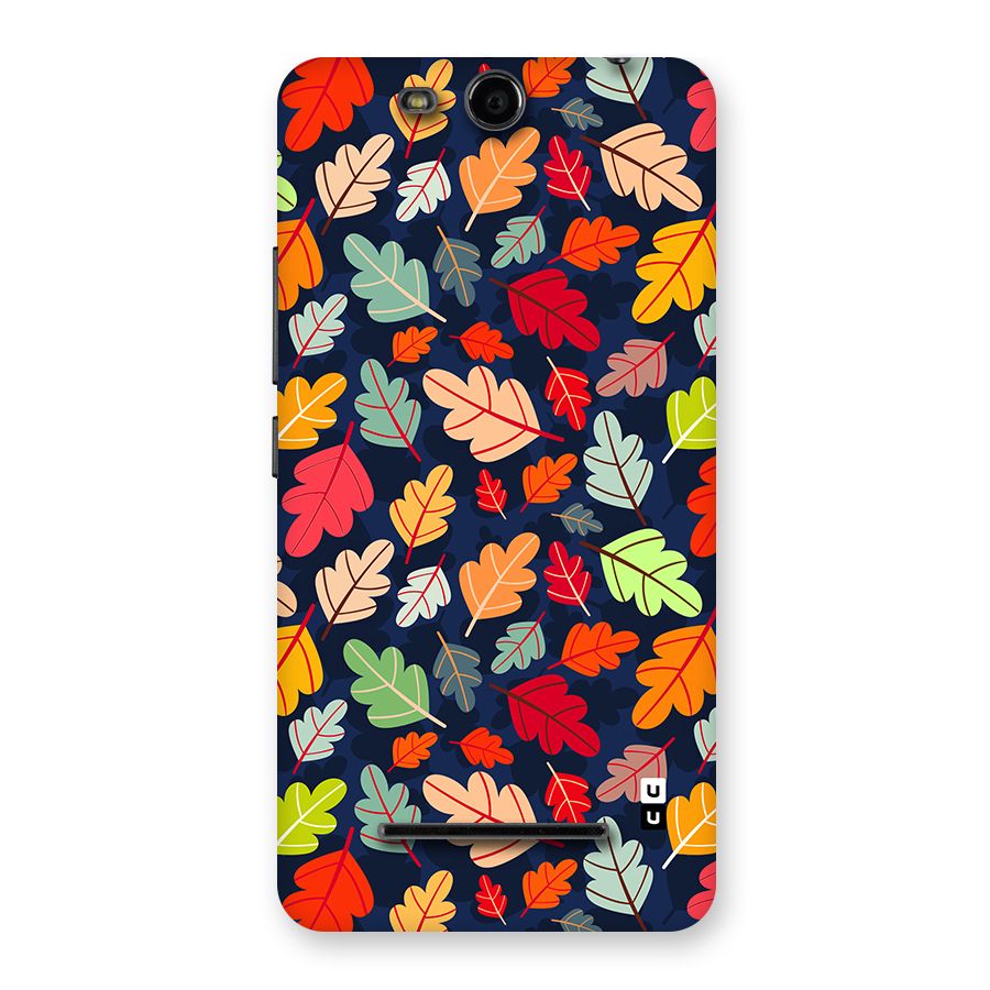 Colorful Leaves Beautiful Pattern Back Case for Canvas Juice 3 Q392