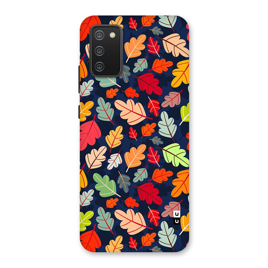Colorful Leaves Beautiful Pattern Back Case for Galaxy F02s
