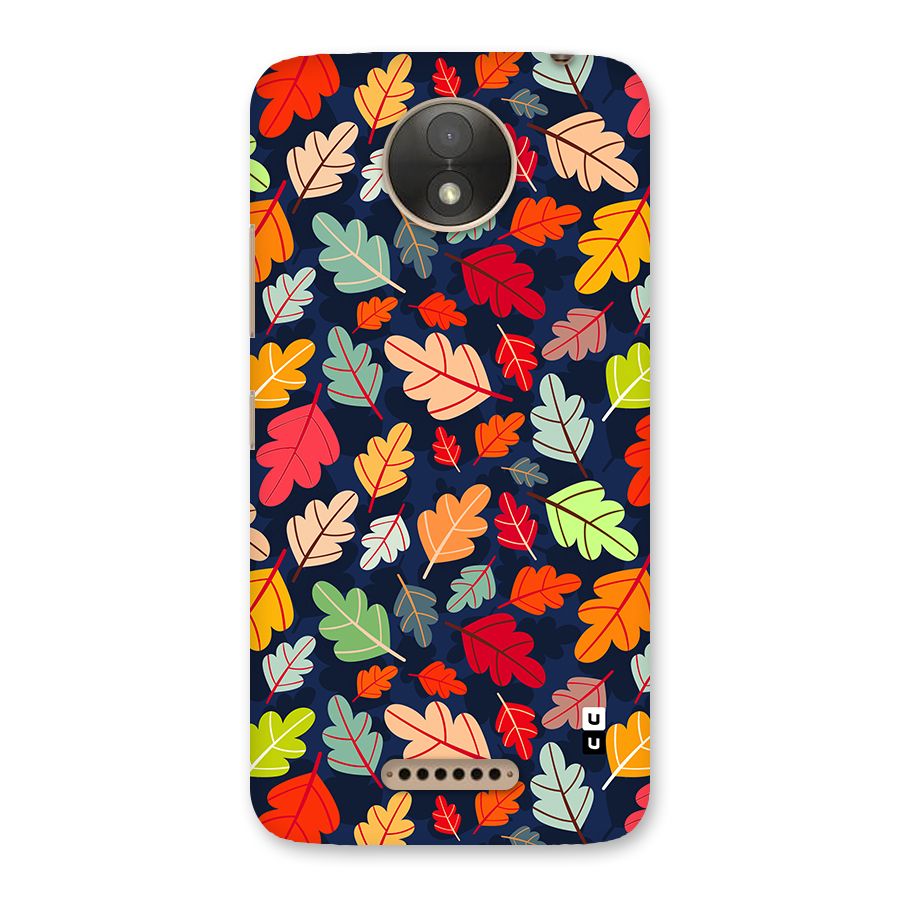Colorful Leaves Beautiful Pattern Back Case for Moto C Plus