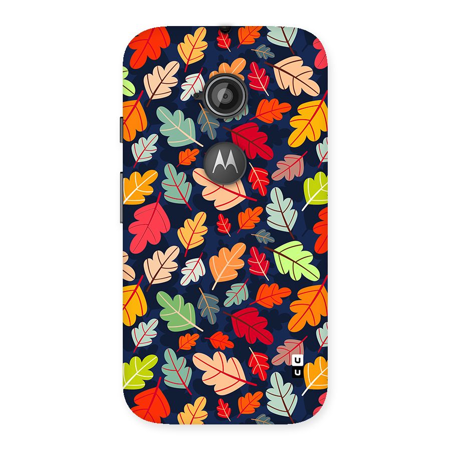 Colorful Leaves Beautiful Pattern Back Case for Moto E 2nd Gen
