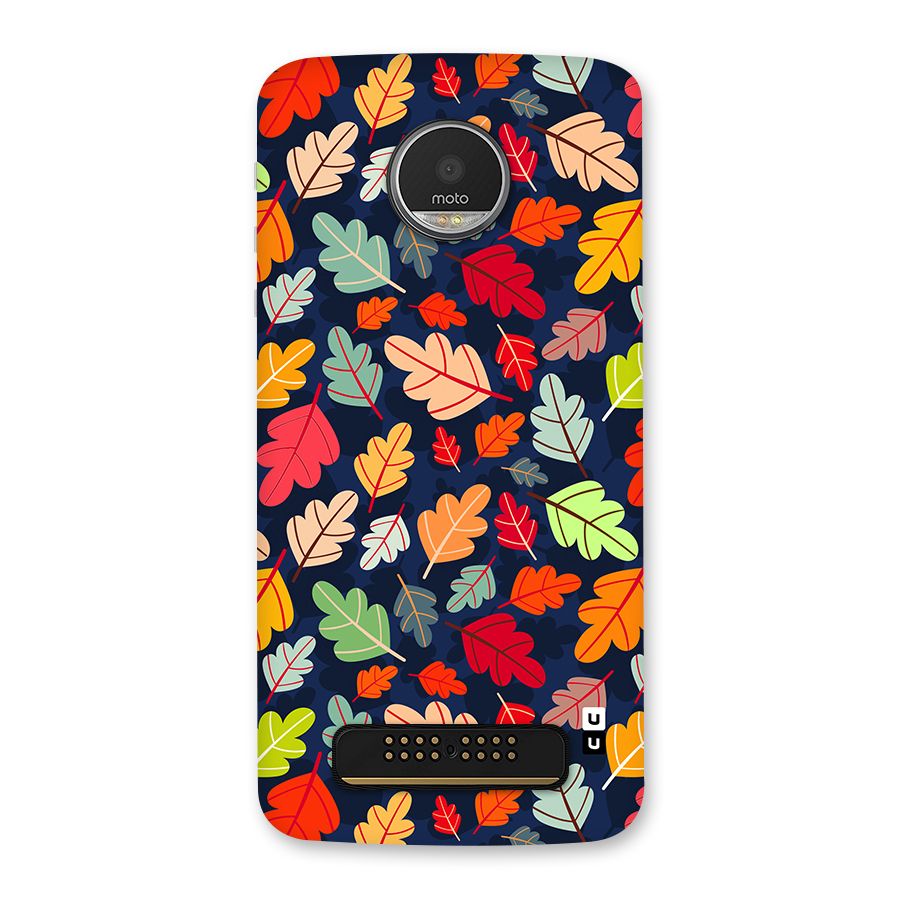Colorful Leaves Beautiful Pattern Back Case for Moto Z Play