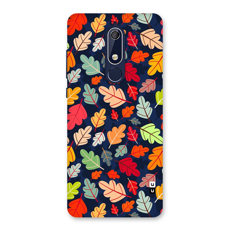Colorful Leaves Beautiful Pattern Back Case for Nokia 5.1