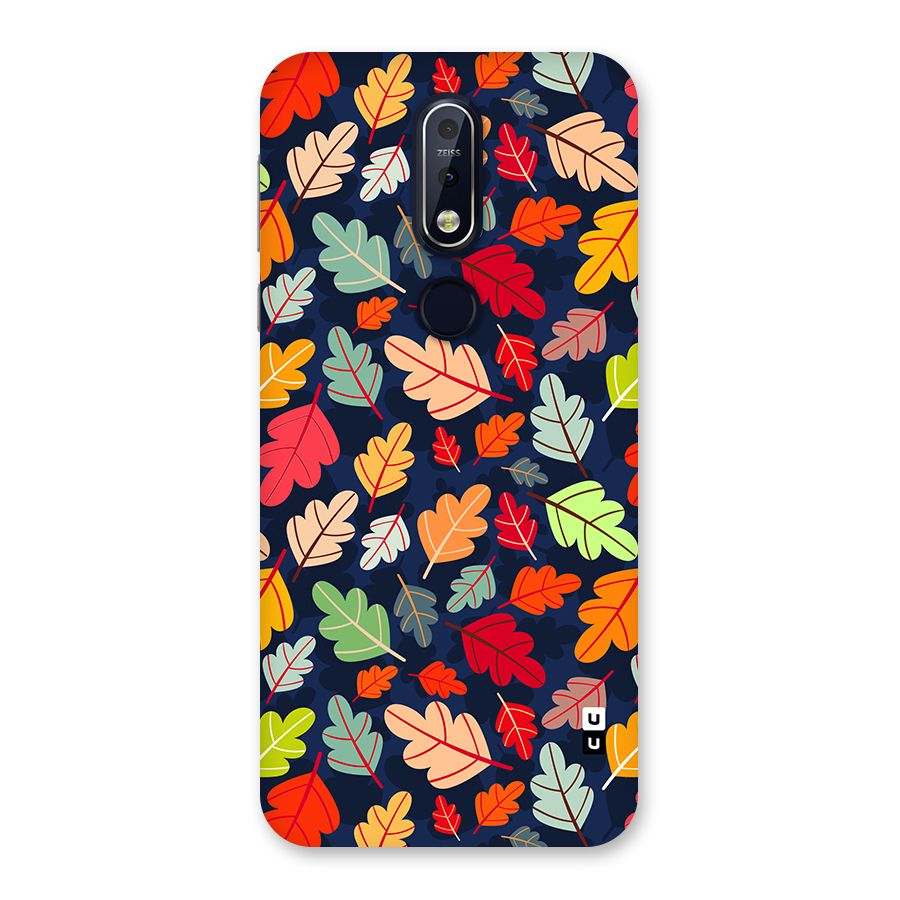 Colorful Leaves Beautiful Pattern Back Case for Nokia 7.1