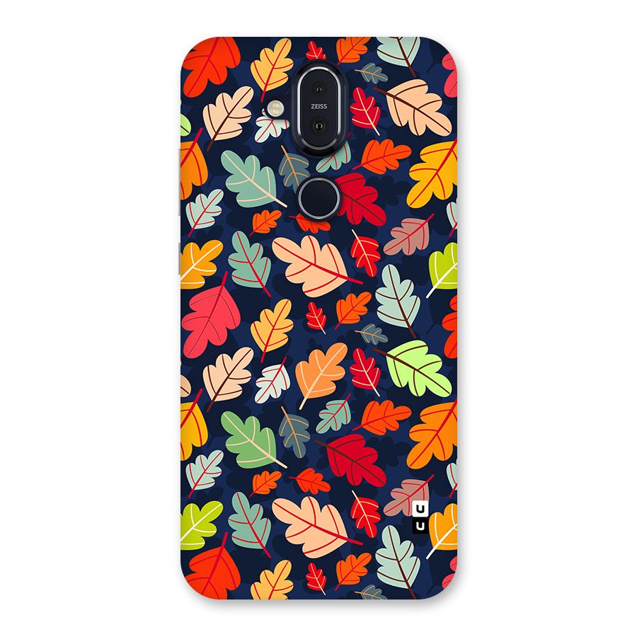 Colorful Leaves Beautiful Pattern Back Case for Nokia 8.1
