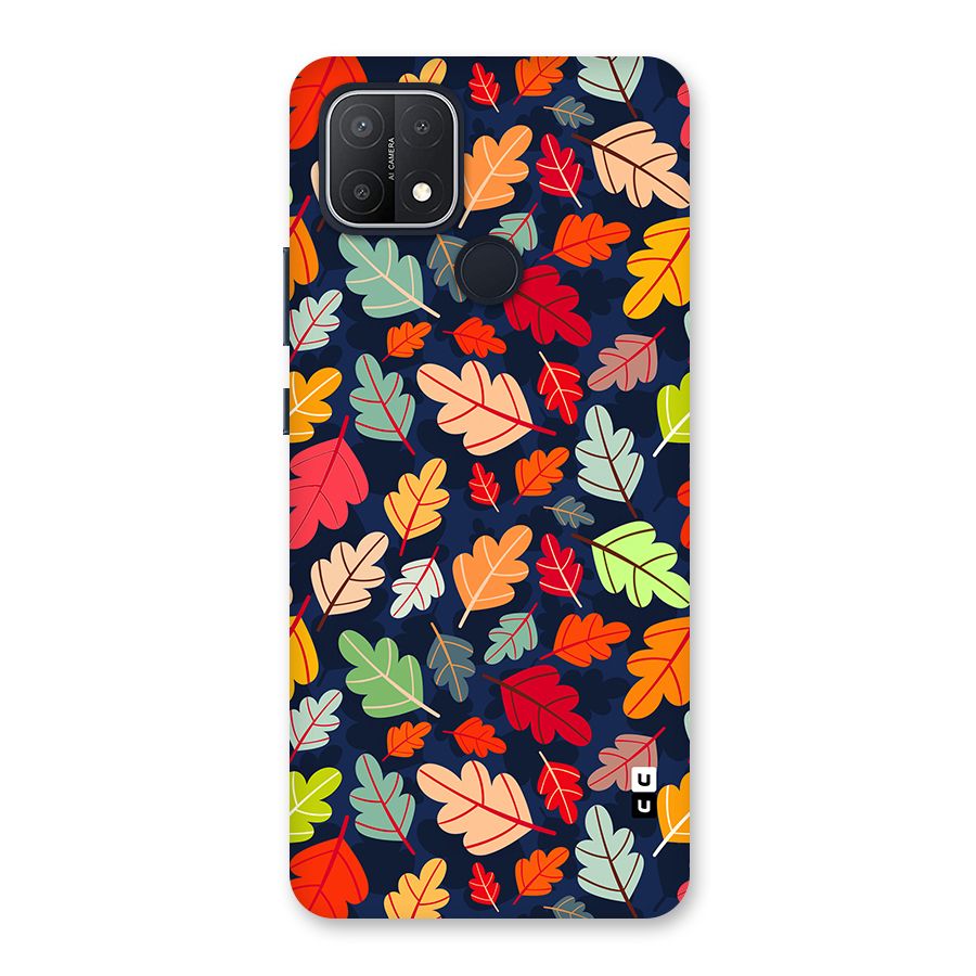 Colorful Leaves Beautiful Pattern Back Case for Oppo A15