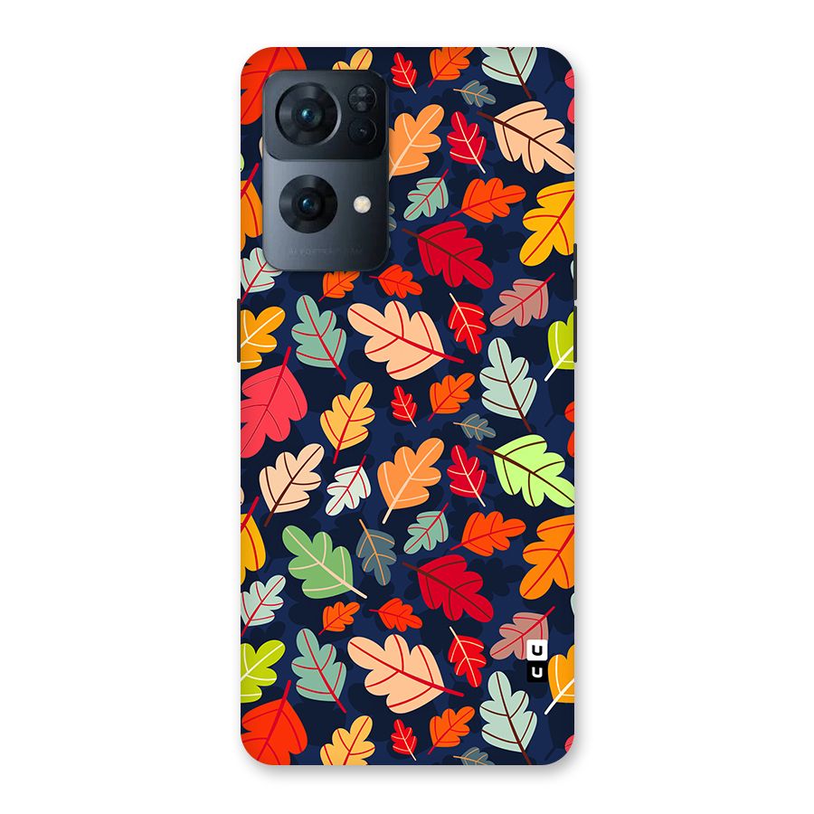 Colorful Leaves Beautiful Pattern Back Case for Oppo Reno7 Pro 5G