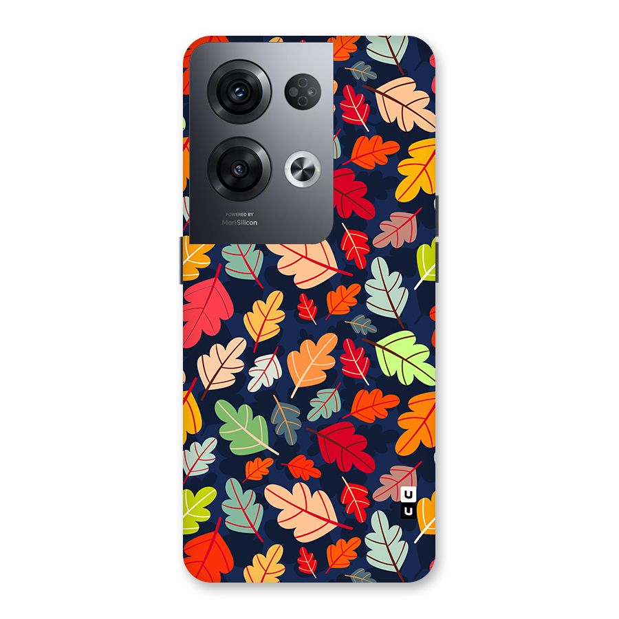 Colorful Leaves Beautiful Pattern Back Case for Oppo Reno8 Pro 5G