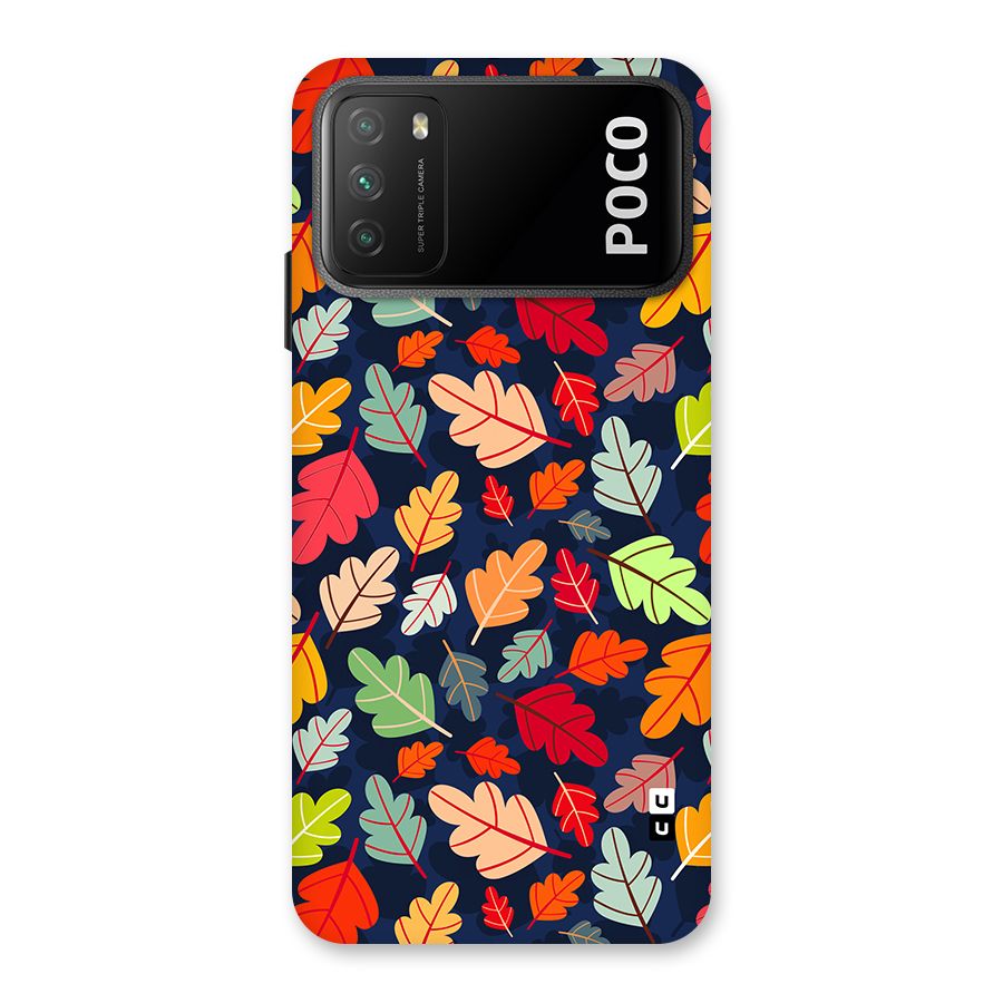Colorful Leaves Beautiful Pattern Back Case for Poco M3