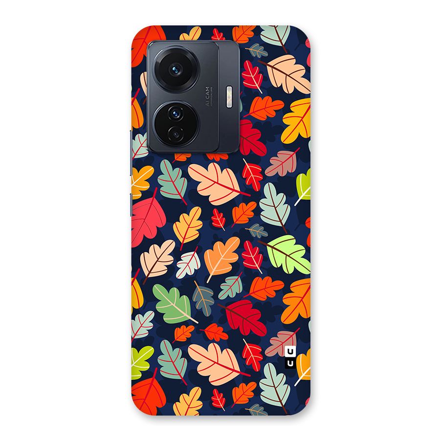 Colorful Leaves Beautiful Pattern Back Case for Vivo T1 Pro