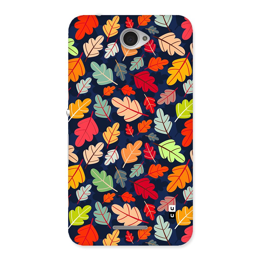 Colorful Leaves Beautiful Pattern Back Case for Xperia E4