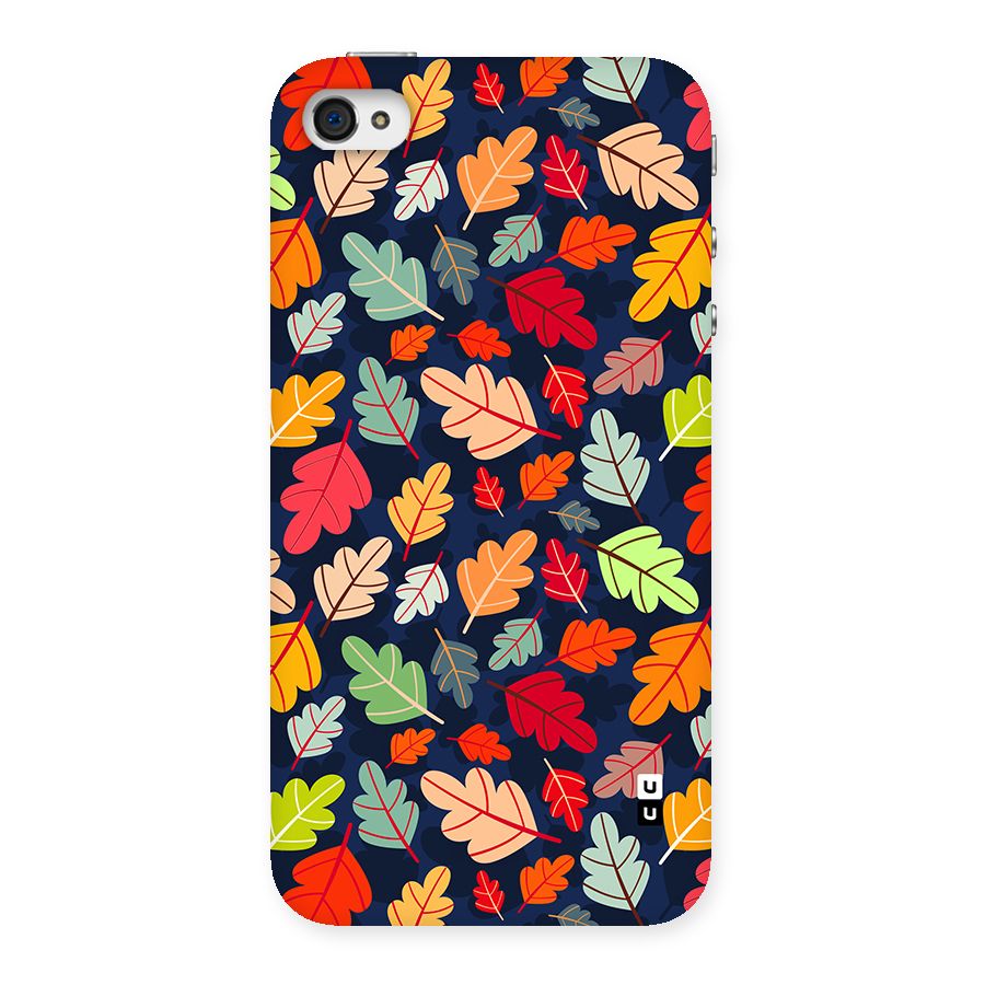 Colorful Leaves Beautiful Pattern Back Case for iPhone 4 4s