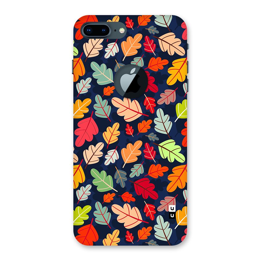 Colorful Leaves Beautiful Pattern Back Case for iPhone 7 Plus Logo Cut
