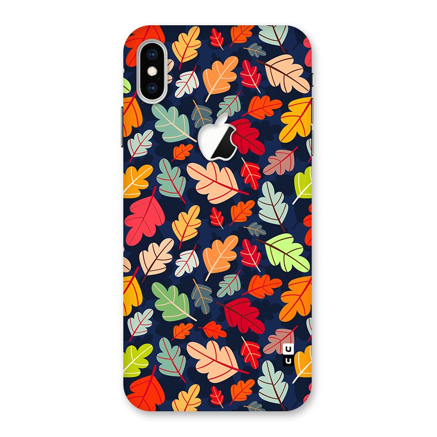 Colorful Leaves Beautiful Pattern Back Case for iPhone XS Max Apple Cut
