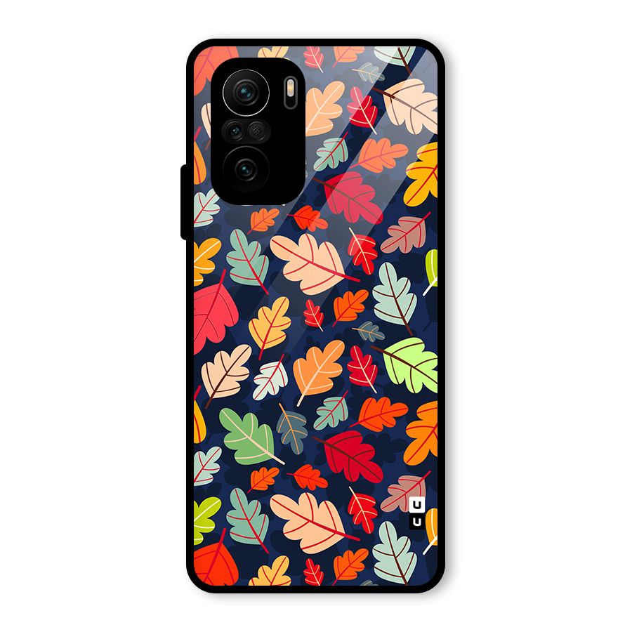 Colorful Leaves Beautiful Pattern Glass Back Case for Mi 11x