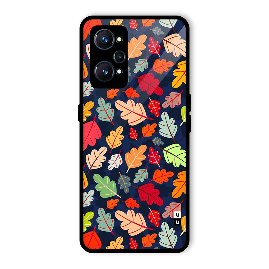 Colorful Leaves Beautiful Pattern Glass Back Case for Realme GT 2