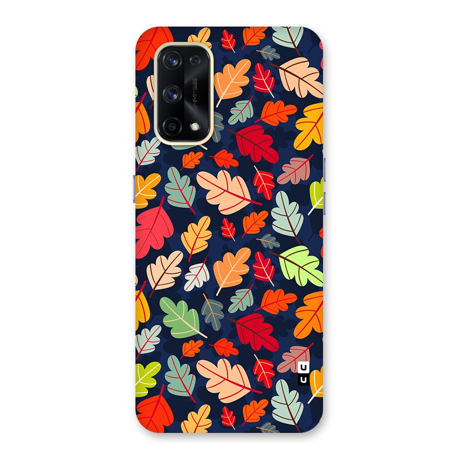 Colorful Leaves Beautiful Pattern Glass Back Case for Realme X7 Pro