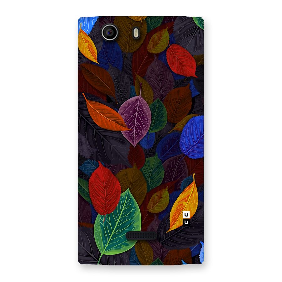 Colorful Leaves Pattern Back Case for Canvas Nitro 2 E311